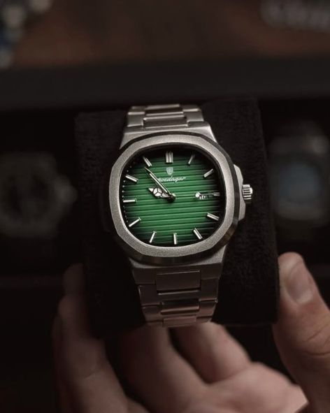🕔 Reloj Poedagar 613 Verde– Acero Inoxidable