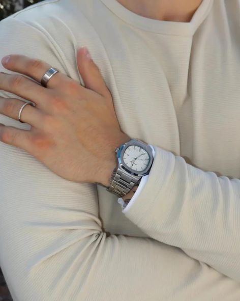 🕔 Reloj Poedagar 613 Blanco– Acero Inoxidable