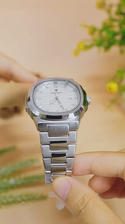 🕔 Reloj Poedagar 613 Blanco– Acero Inoxidable