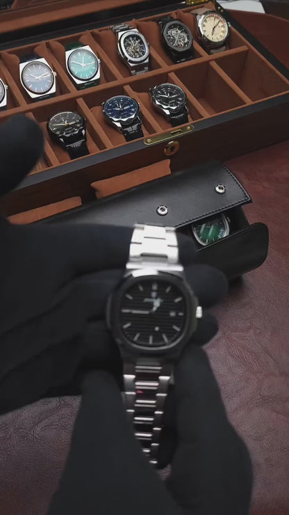 🕔 Reloj Poedagar 613 Negro– Acero Inoxidable